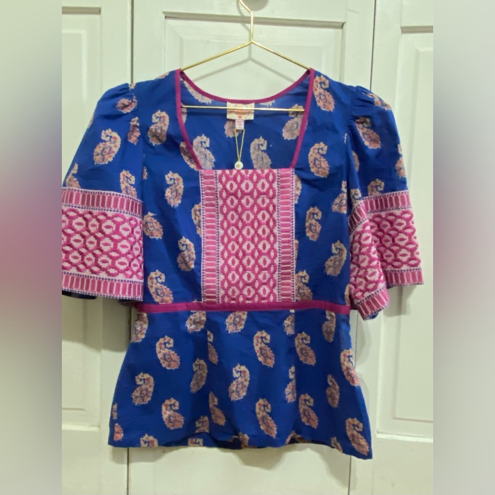 NWT Rare Tracy Reese Plenty Blouse with embroidery Size 2